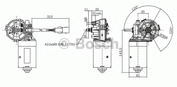 BOSCH F 006 B20 057 Wiper Motor